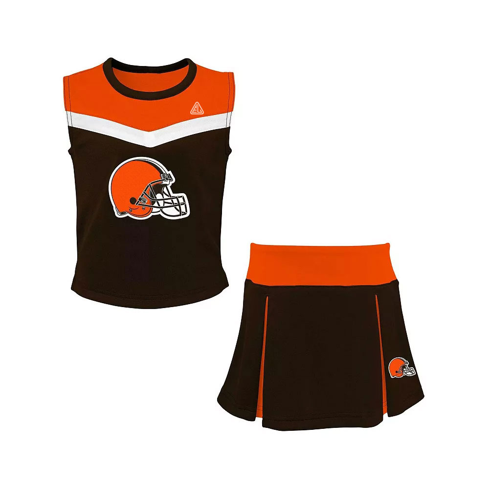 Brown Cleveland Cheerleading Uniform