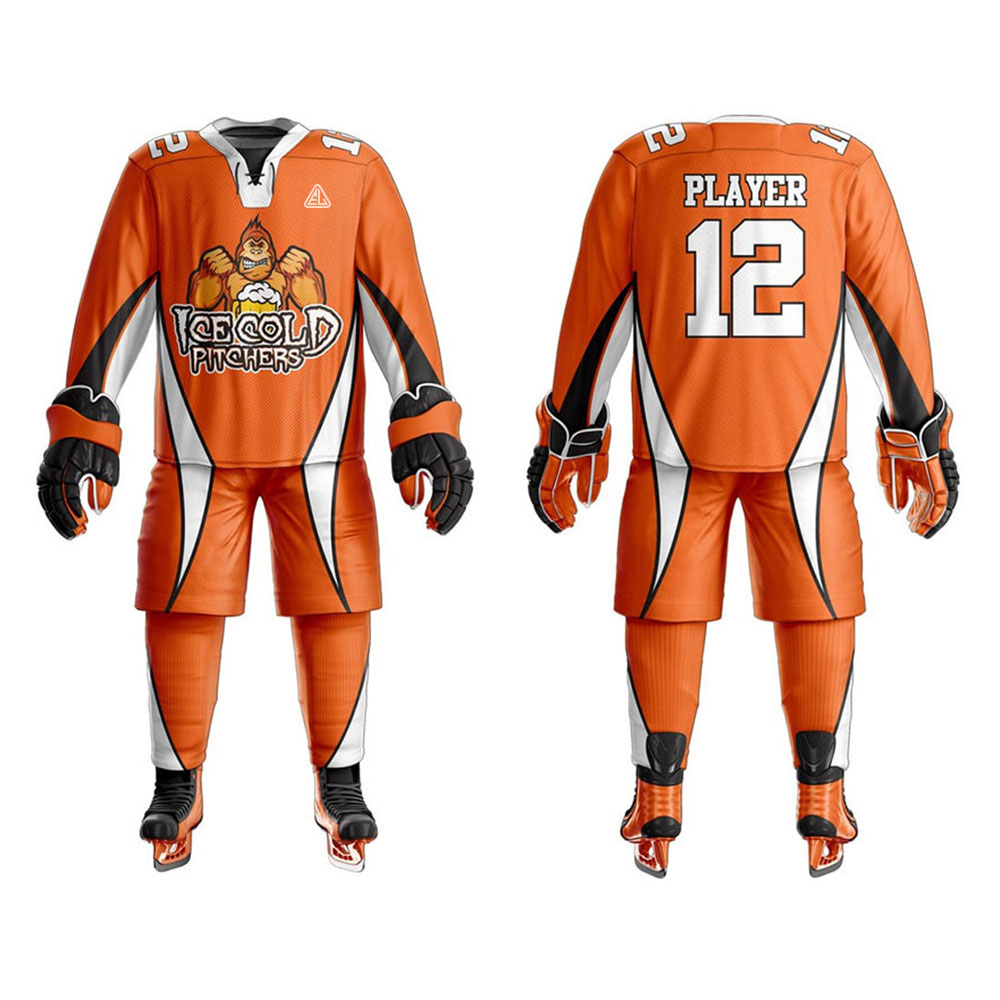 Ice Gold Pitchers Ice hockey uniforms